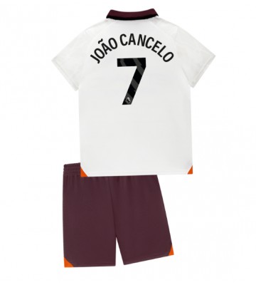 Manchester City Joao Cancelo #7 Bortedraktsett Barn 2023-24 Kortermet (+ Korte bukser)